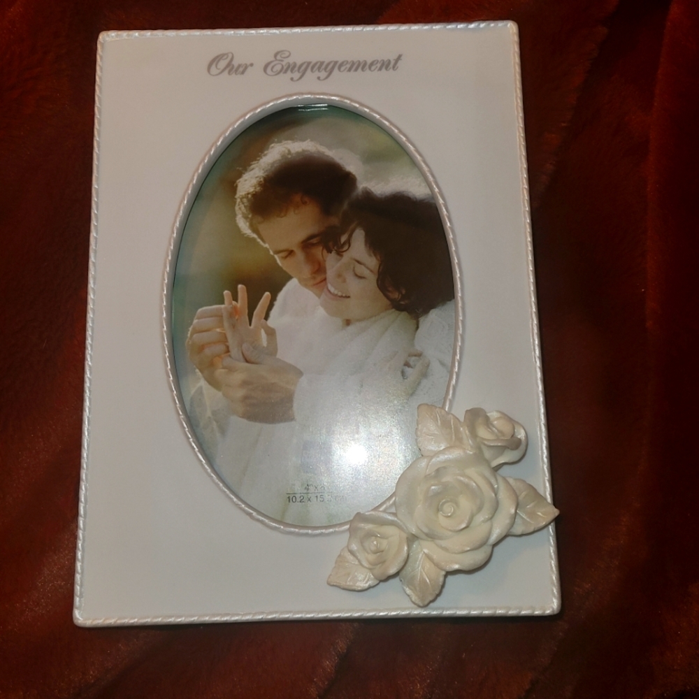 Ceramic Our Engagement  picture frame from Russ